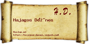 Hajagos Dénes névjegykártya